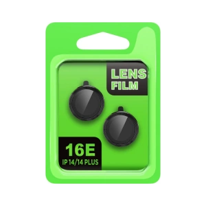 HarmonyAura Apple iPhone 16E Raze Metal Kamera Lens - Siyah