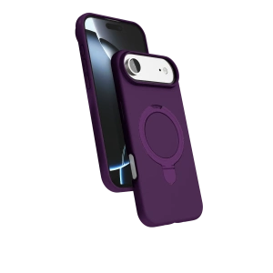 HarmonyAura Apple iPhone 17 Air Regal Magsafe Standlı Kapak - Derin Mor