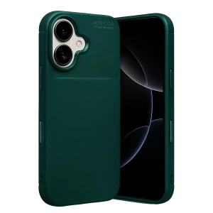 HarmonyAura Apple iPhone 17 Auto Focus Karbon Kapak - Koyu Yeşil