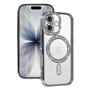 HarmonyAura Apple iPhone 17 Joke Simli Magneticsafe Kılıf - Gümüş