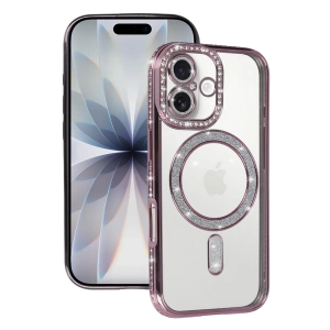 HarmonyAura Apple iPhone 17 Joke Simli Magneticsafe Kılıf - Pembe