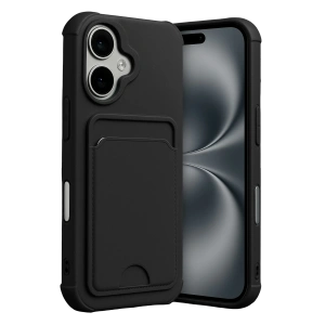 HarmonyAura Apple iPhone 17 Kelvin Kartvizitli Silikon - Siyah