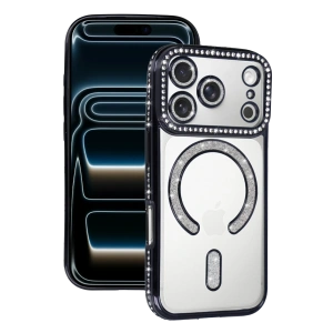 HarmonyAura Apple iPhone 17 Pro Joke Simli Magneticsafe Kılıf - Siyah