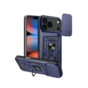 HarmonyAura Apple iPhone 17 Pro Max Pars Lens Yüzüklü Silikon - Lacivert