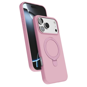 HarmonyAura Apple iPhone 17 Pro Max Regal Magsafe Standlı Kapak - Açık Pembe