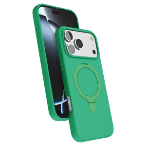 HarmonyAura Apple iPhone 17 Pro Max Regal Magsafe Standlı Kapak - Yeşil