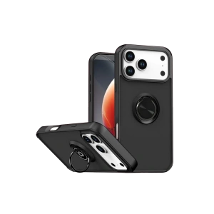 HarmonyAura Apple iPhone 17 Pro Montreal Yüzüklü Silikon Kapak - Siyah