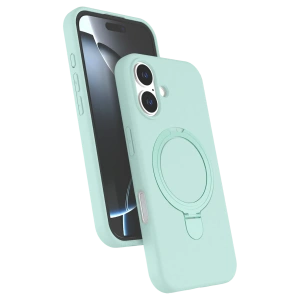 HarmonyAura Apple iPhone 17 Regal Magsafe Standlı Kapak - Su Yeşili