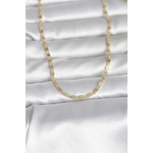 HarmonyAura CM 14K Gold Renk Çizgi Lazer Model 60 cm Kadın Kolye