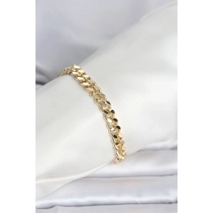 HarmonyAura CM 14K Gold Renk Ezme Kalın Zincir Model Kadın Bileklik