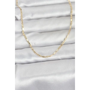 HarmonyAura CM 14K Gold Renk Lazerli Zincir Model 60 cm Kadın Kolye