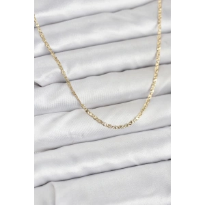 HarmonyAura CM 14K Gold Renk Pirinç Lazer Model 60 cm Kadın Kolye
