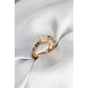 HarmonyAura Gold Renk Mineli Su Kabağı Model Kadın Yüzük