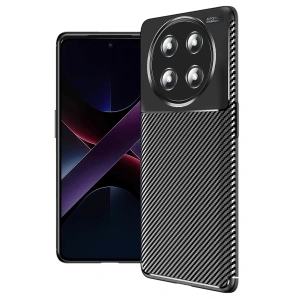 HarmonyAura Honor Magic 7 Lite Kılıf Auto Focus Karbon Kapak - Siyah