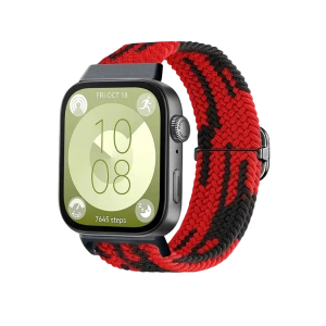 HarmonyAura Huawei Fit 4 Star Kordon - Kırmızı-Siyah