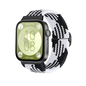 HarmonyAura Huawei Fit 4 Star Kordon - Siyah-Beyaz