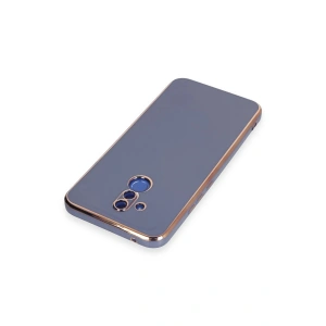 HarmonyAura  Huawei Mate 20 Lite Kılıf Volet Silikon - Mavi