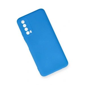 HarmonyAura  Huawei P Smart 2021 Kılıf Nano Içi Kadife Silikon - Mavi