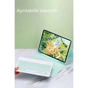 HarmonyAura  Ipad Pro 11 (2024) Kılıf Kc01 Smart Klavyeli Tablet Kılıfı - Siyah