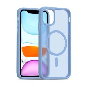HarmonyAura iPhone 11 Jota Magsafe Kapak - Açık Mavi