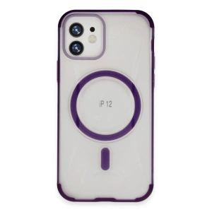 HarmonyAura iPhone 12 Hilton Magsafe Kapak - Derin Mor