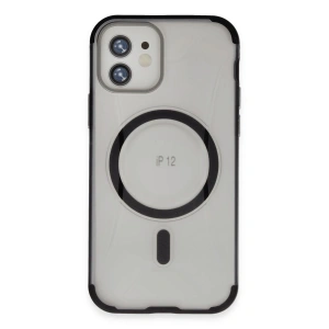 HarmonyAura iPhone 12 Hilton Magsafe Kapak - Siyah