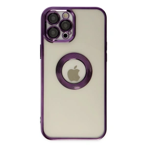 HarmonyAura iPhone 12 Pro Kılıf Slot Silikon - Mor