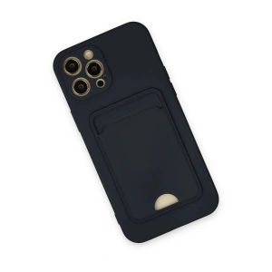 HarmonyAura  Iphone 12 Pro Max Kılıf Kelvin Kartvizitli Silikon - Lacivert