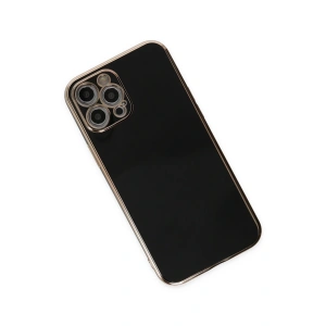 HarmonyAura  Iphone 12 Pro Max Kılıf Volet Silikon - Siyah