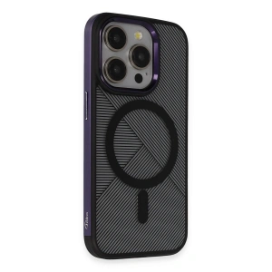 HarmonyAura iPhone 13 Pro Max Vito Magsafe Kapak - Derin Mor