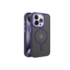 HarmonyAura iPhone 13 Pro Max Winner Magsafe Kapak - Derin Mor