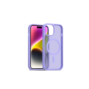 HarmonyAura iPhone 14 Jota Magsafe Kapak - Lila