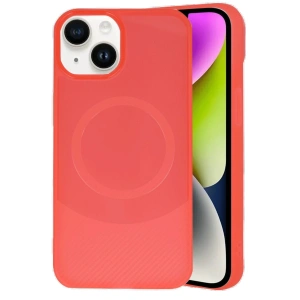 HarmonyAura  Iphone 14 Kılıf Maya Karbon Kapak - Kırmızı