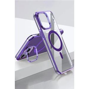 HarmonyAura iPhone 14 Pro Drop Magsafe Kapak - Derin Mor