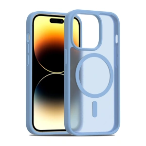 HarmonyAura iPhone 14 Pro Jota Magsafe Kapak - Açık Mavi