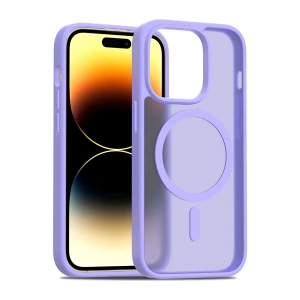 HarmonyAura iPhone 14 Pro Jota Magsafe Kapak - Lila