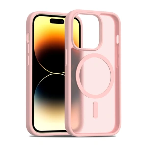 HarmonyAura iPhone 14 Pro Jota Magsafe Kapak - Pudra