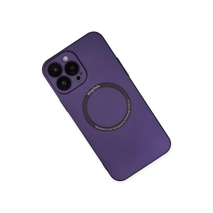 HarmonyAura  Iphone 14 Pro Kılıf Jack Magneticsafe Lens Silikon - Mor