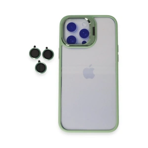 HarmonyAura iPhone 14 Pro Kılıf Roblox Lens Standlı Kapak - Yeşil