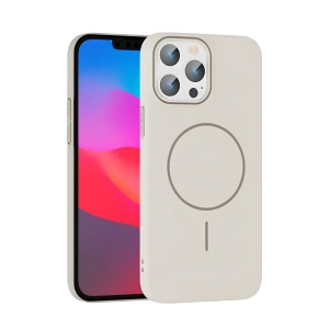 HarmonyAura iPhone 14 Pro Max Broş Magsafe Kapak - Krem