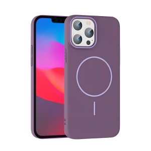 HarmonyAura iPhone 14 Pro Max Broş Magsafe Kapak - Mor