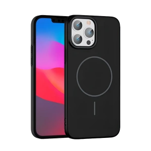 HarmonyAura iPhone 14 Pro Max Broş Magsafe Kapak - Siyah