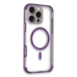 HarmonyAura iPhone 14 Pro Max Hilton Magsafe Kapak - Derin Mor