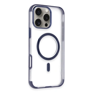 HarmonyAura iPhone 14 Pro Max Hilton Magsafe Kapak - Lacivert