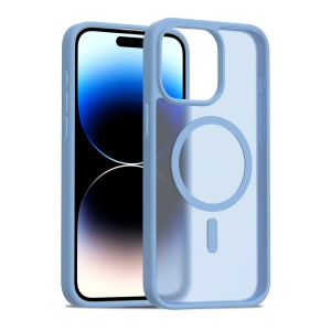 HarmonyAura iPhone 14 Pro Max Jota Magsafe Kapak - Açık Mavi