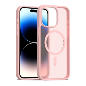 HarmonyAura iPhone 14 Pro Max Jota Magsafe Kapak - Pudra