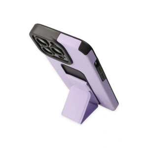 HarmonyAura  Iphone 14 Pro Max Kılıf Mega Standlı Silikon - Lila