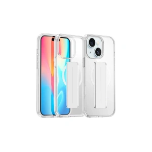 HarmonyAura iPhone 15 Kılıf Alfa Magsafe Standlı Kapak - Şeffaf