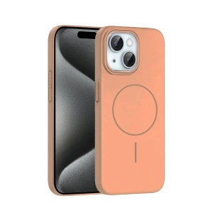 HarmonyAura iPhone 15 Plus Broş Magsafe Kapak - Çöl Titanyum