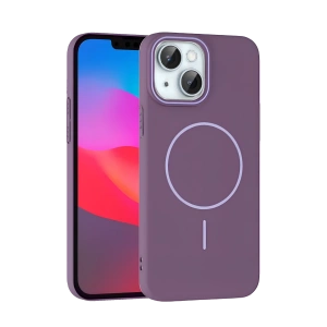 HarmonyAura iPhone 15 Plus Broş Magsafe Kapak - Mor